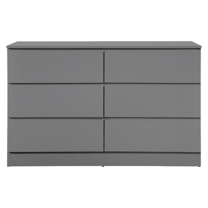 Oslo Grey 6 Drawer Wide Chest