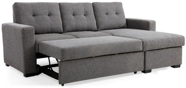 Hampton Grey Fabric Corner Sofabed