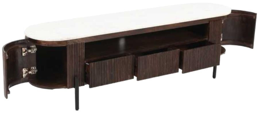 Opal Brown Mango Wood Large TV Unit