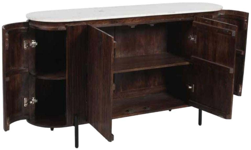 Opal Brown 4 Door Sideboard