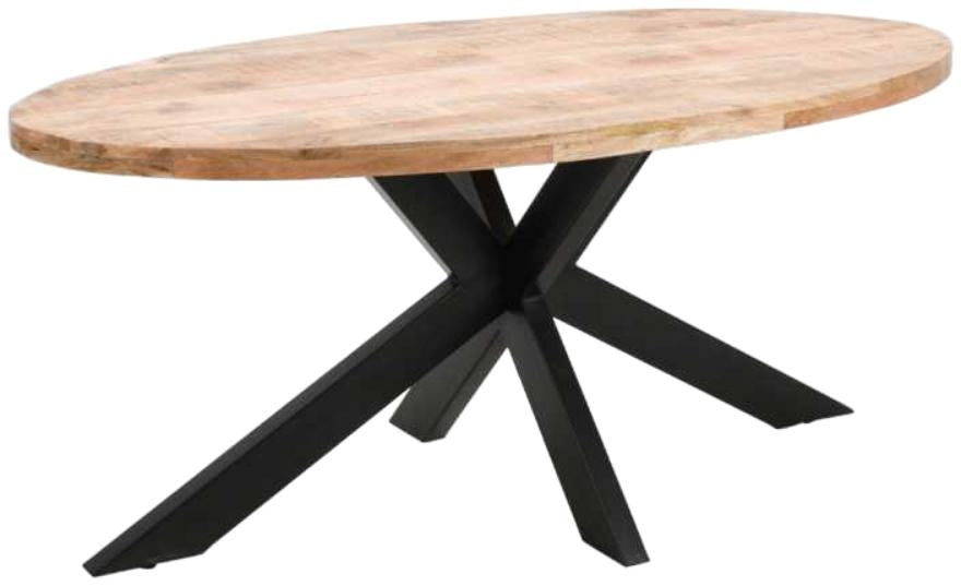 Surrey Brown Oval Dining Table - 6 Seater