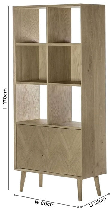 Milano Oak 2 Door Open Display