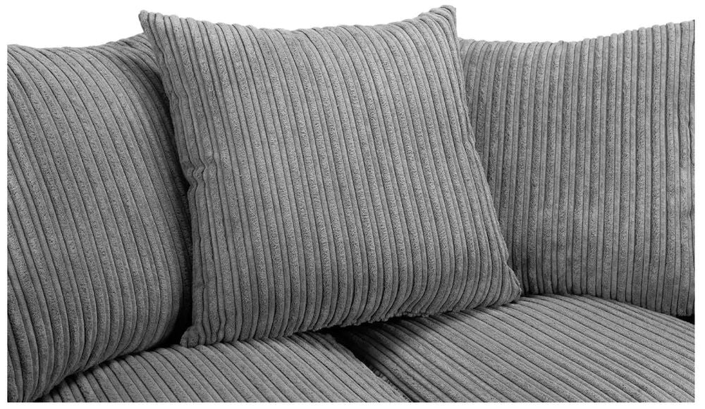 Harley Jumbo Grey Right Hand Facing Corner Sofa