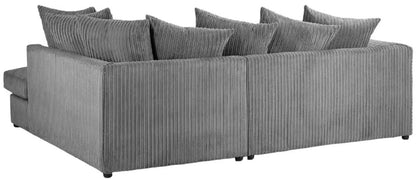 Harley Jumbo Grey Right Hand Facing Corner Sofa