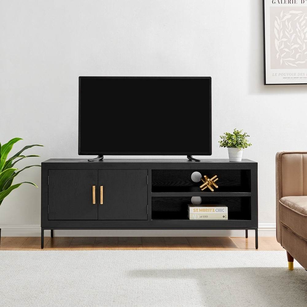 Brixton Black 2 Door TV Unit