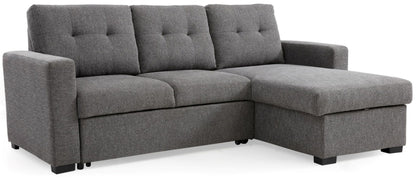 Hampton Grey Fabric Corner Sofabed