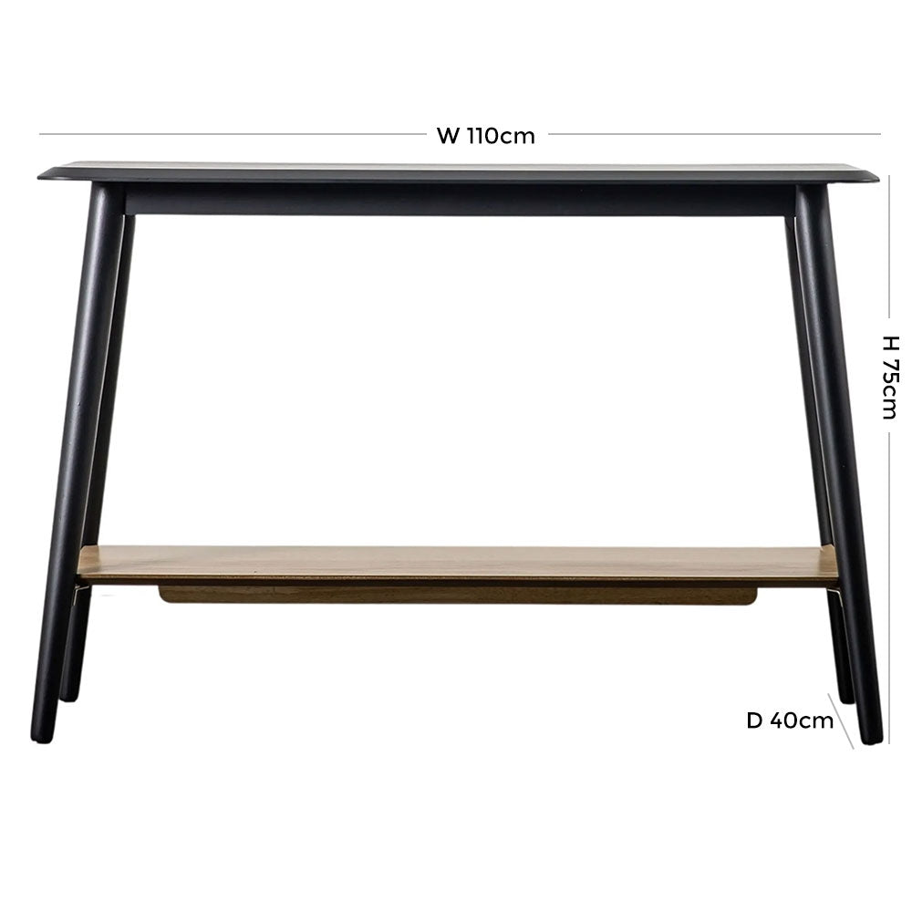 Maddox Black 110cm Console Table