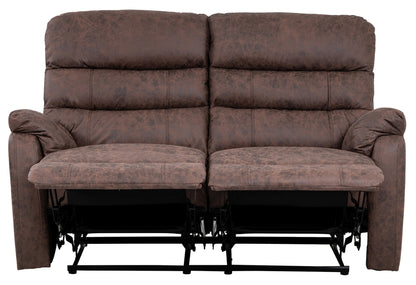 Taylor Leather 2 Seater Recliner Sofa - Comes in Grey and Antique Brown