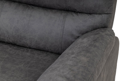 Taylor Leather 2 Seater Recliner Sofa - Comes in Grey and Antique Brown