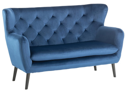 Yak Velvet Fabric 2 Seater Sofa - Comes in Grey, Royal Blue, Pink and White Options