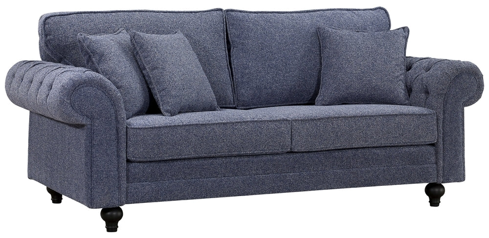 Chelsea Fabric 3 Seater Sofa - Comes in Cream and Blue