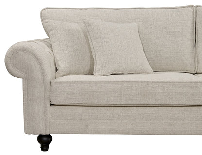 Chelsea Fabric 3 Seater Sofa - Comes in Cream and Blue