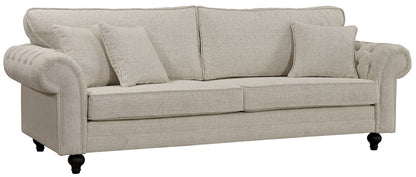 Chelsea Fabric 4 Seater Sofa - Comes in Cream and Blue