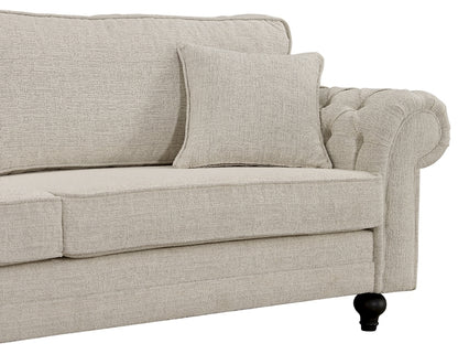 Chelsea Fabric 4 Seater Sofa - Comes in Cream and Blue