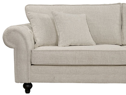 Chelsea Fabric 4 Seater Sofa - Comes in Cream and Blue