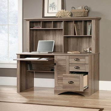 Teknik Louvre Salt Oak Hutch Desk