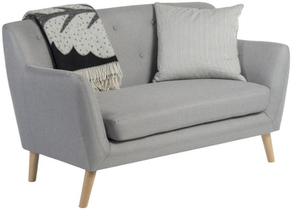 Teknik Skandi Grey Fabric 2 Seater Sofa