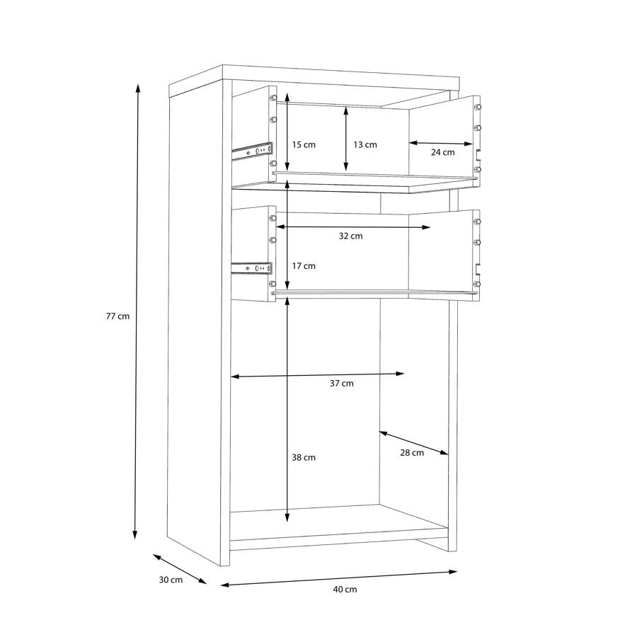 Best 2 Drawer 1 Door Chest Storage Cabinet