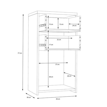 Best 2 Drawer 1 Door Chest Storage Cabinet