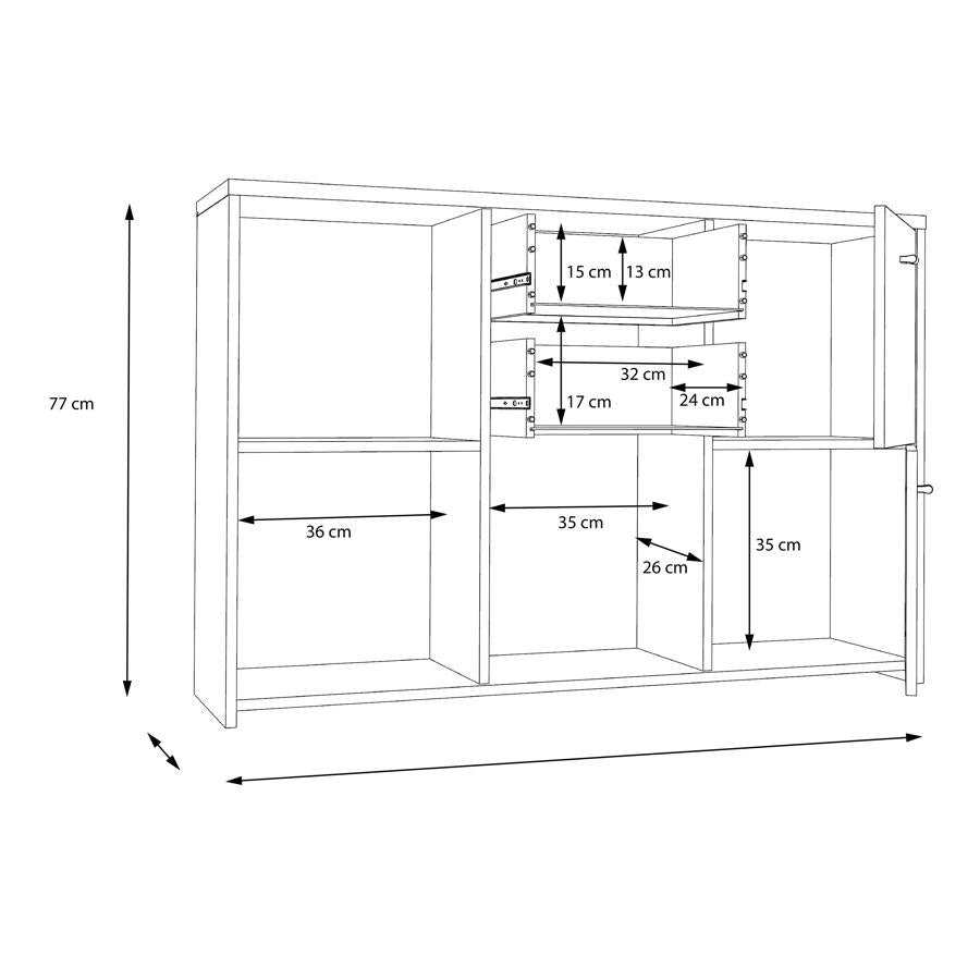 Best Chest 2 Drawer 5 Door Storage Cabinet