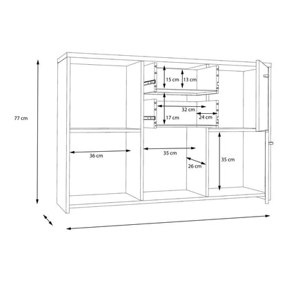 Best Chest 2 Drawer 5 Door Storage Cabinet