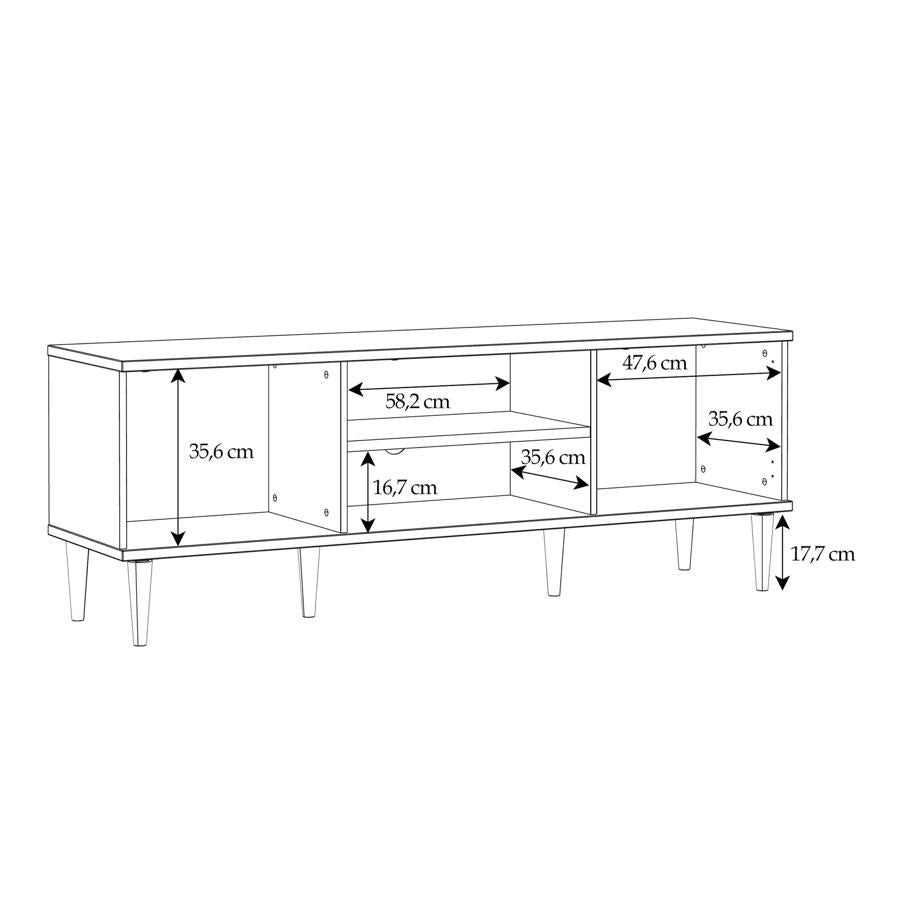 Calasetta Rattan 2 Door 1 Shelf TV Unit