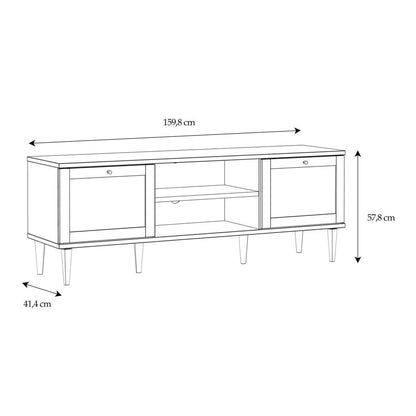 Calasetta Rattan 2 Door 1 Shelf TV Unit