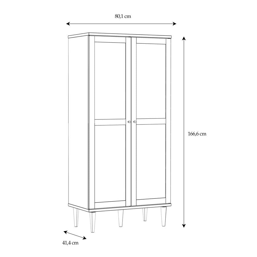 Calasetta Rattan 2 Door Display Cabinet