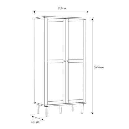 Calasetta Rattan 2 Door Display Cabinet