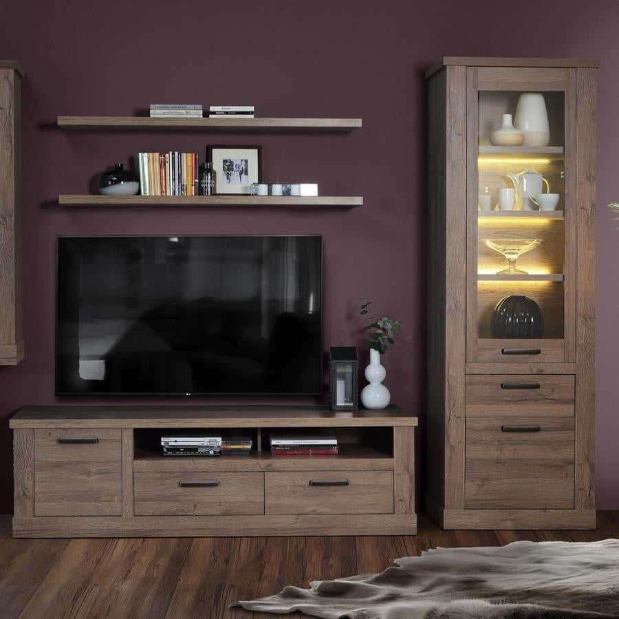 Corona Tabak Oak 1 Door 2 Drawer TV Unit