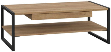 High Rock Matt Black and Riviera Oak Coffee Table