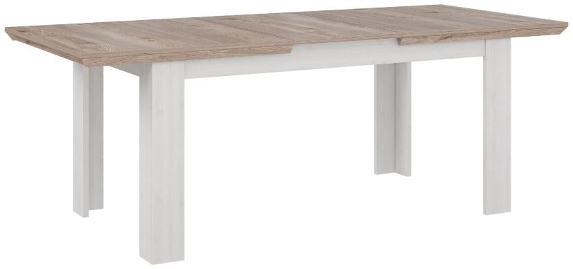 Illopa Oak Nelson and Snowy Oak 6 Seater Extending Dining Table