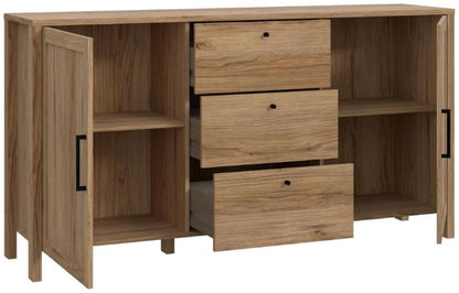 Malte Brun Waterford Oak 3 Drawer 2 Door Sideboard