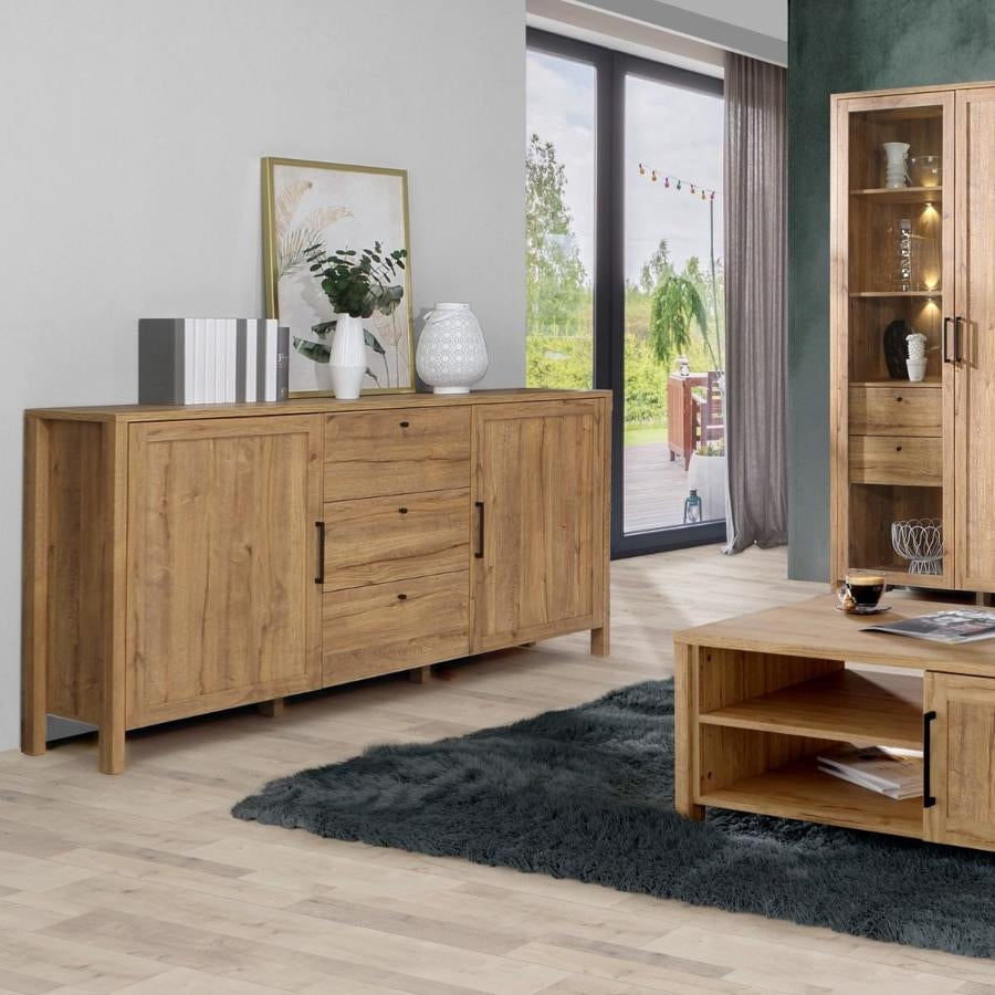 Malte Brun Waterford Oak 3 Drawer 2 Door Sideboard