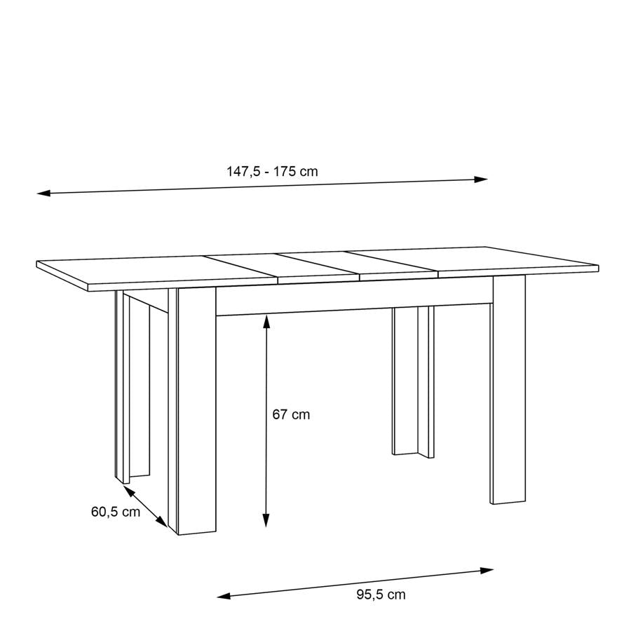 Malte Brun Waterford Oak 4 Seater Extending Dining Table