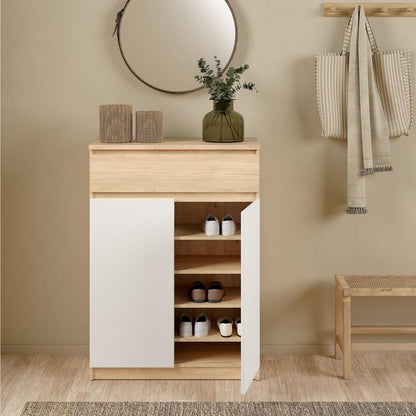 Naia 2 Door 1 Drawer Shoe Cabinet