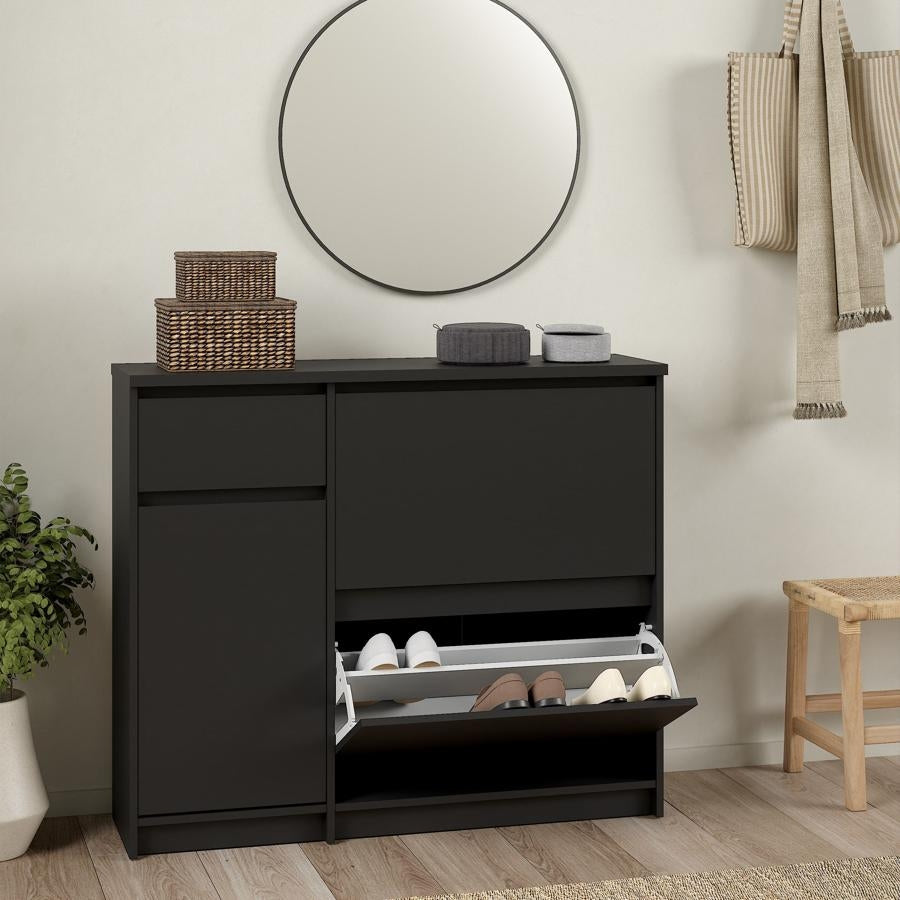 Naia 2 Flip Down Door 1 Door and 1 Drawer Shoe Cabinet