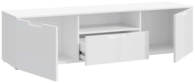 Sienna High Gloss White 2 Door TV Unit