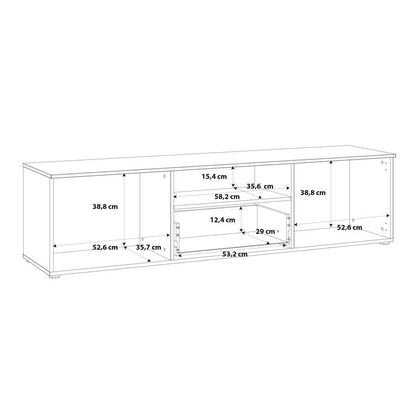 Sienna High Gloss White 2 Door TV Unit