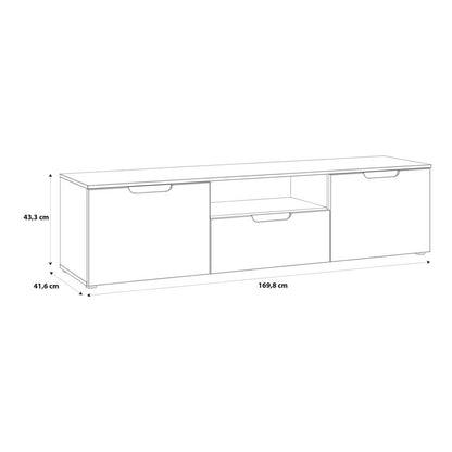 Sienna High Gloss White 2 Door TV Unit