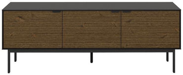 Soma 3 Door Granulated Black Brushed Espresso TV Table