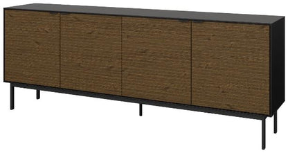 Soma Granulated Black Brushed Espresso 4 Door Sideboard