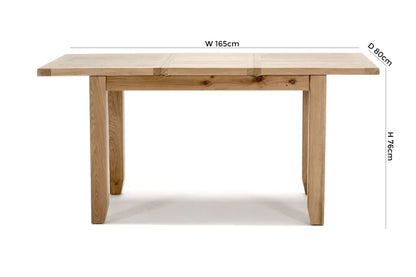 Vida Living Ramore Oak 4 Seater Extending Dining Table