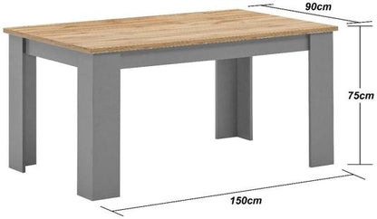 Lisbon 6 Seater Dining Table Set with 2 Benches and 2 Stool