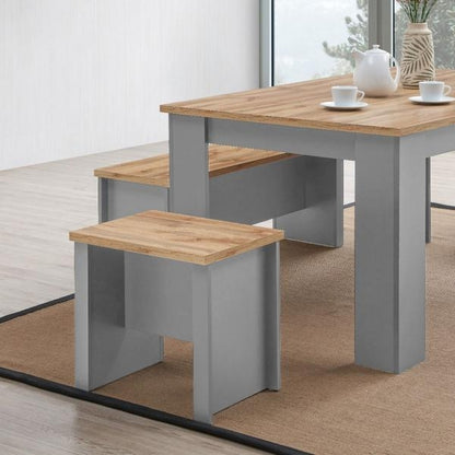 Lisbon 6 Seater Dining Table Set with 2 Benches and 2 Stool