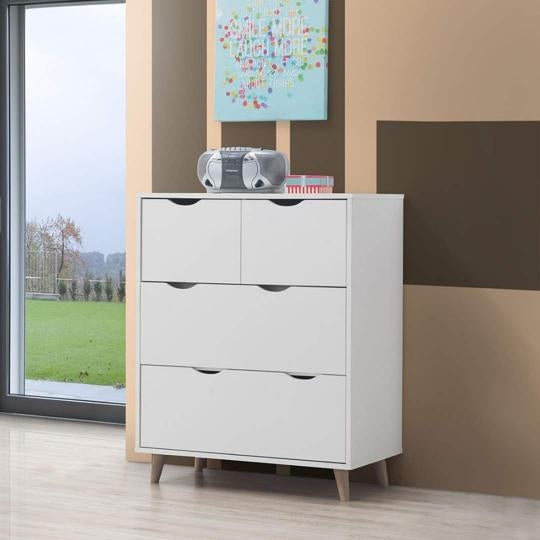 Pulford White 4 Drawer Chest