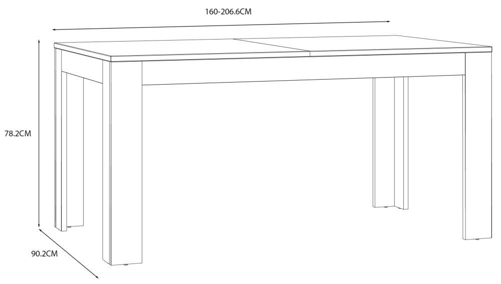 Bohol 6 Seater Extending Dining Table