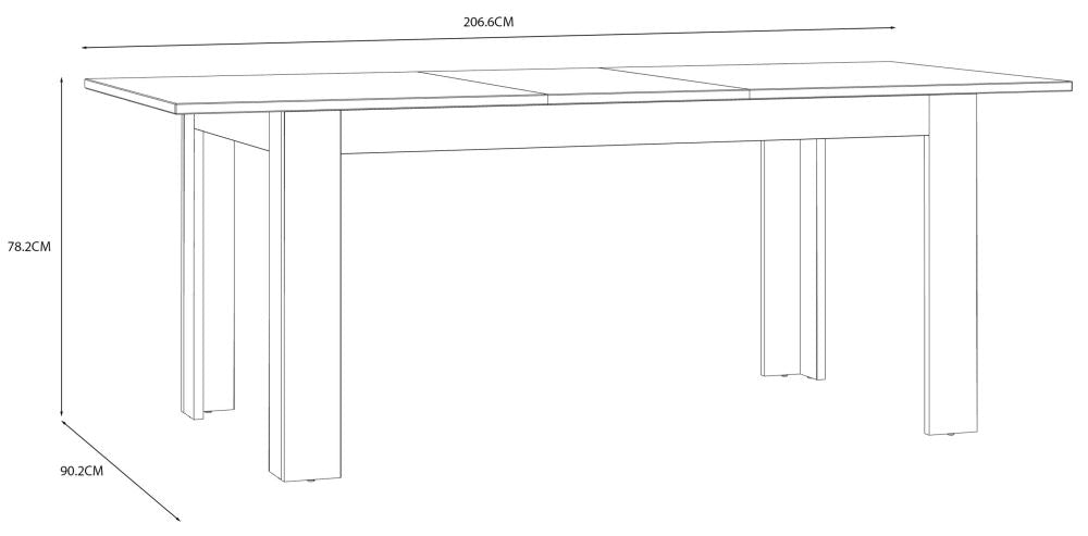 Bohol 6 Seater Extending Dining Table