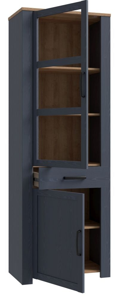 Bohol 2 Door 1 Drawer Narrow Display Cabinet