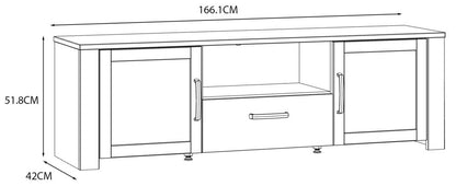 Bohol 2 Door 1 Drawer TV Unit